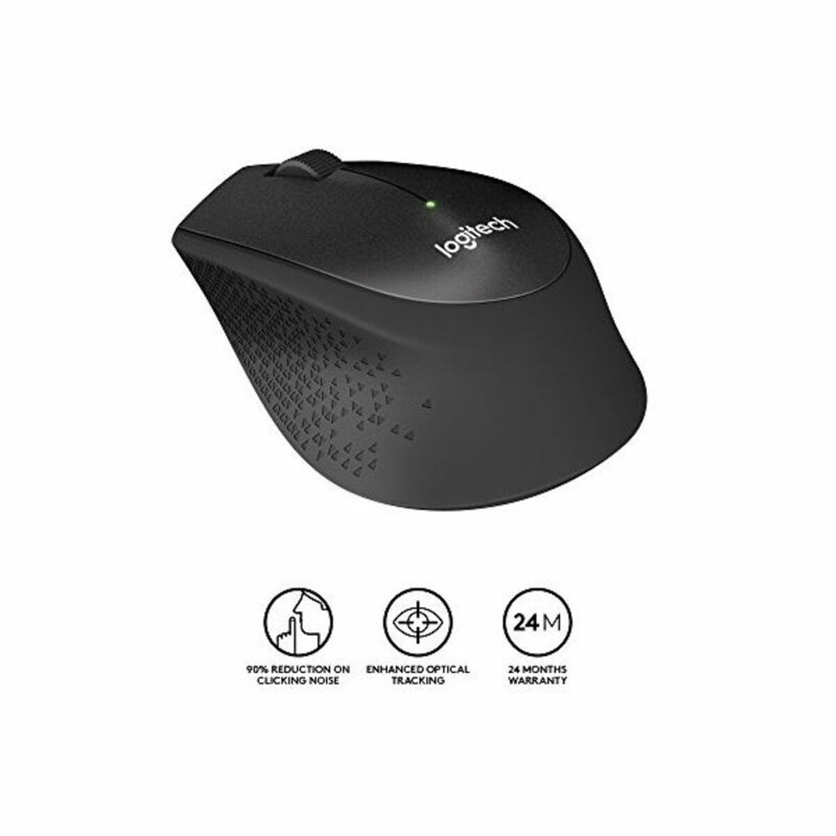 Optisk trådløs mus Logitech M330 SILENT PLUS Must 1000 dpi